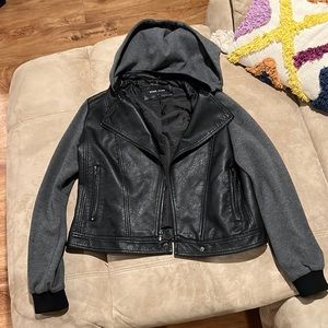 I am selling a black rivet, black jacket size large